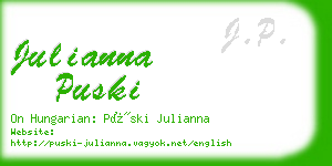 julianna puski business card