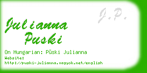 julianna puski business card